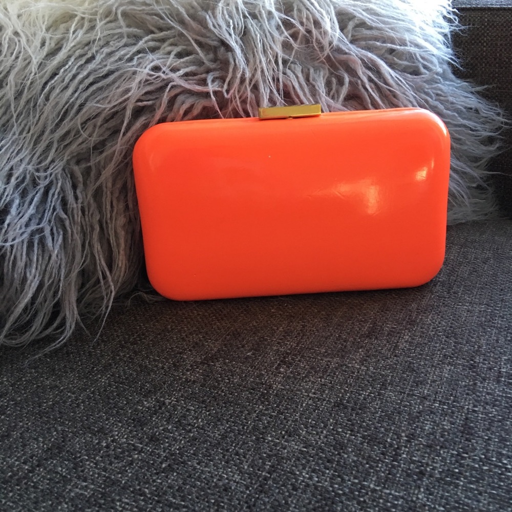 J. Crew Bright Orange Clutch